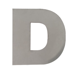 Letra Mayuscula D 120mm Acero Inoxidable