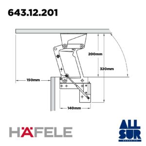 Herraje Elev. Tavoflex Ac Col Alu 698mm (2)