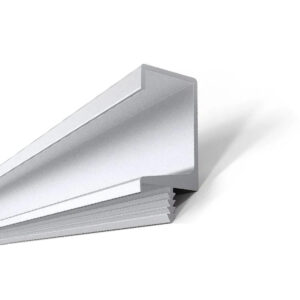 Caño Oval Aluminio Reforz. Para Tira Led X3mts 30x15mm