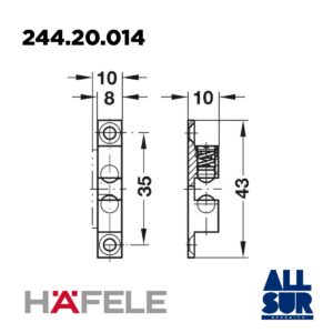 Reten Vaiven Doble Bola 43mm P/ator Laton (1)