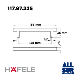 Tirador Barral Cromado 168x35mm (1)