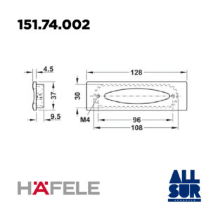 Cubeta Rectangular Aluminio Anodizado 96 Mm - Hafele (1)