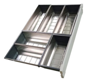 Cubiertero Inox Para Modulo De 500mm B - Blanco (6 Modulos)