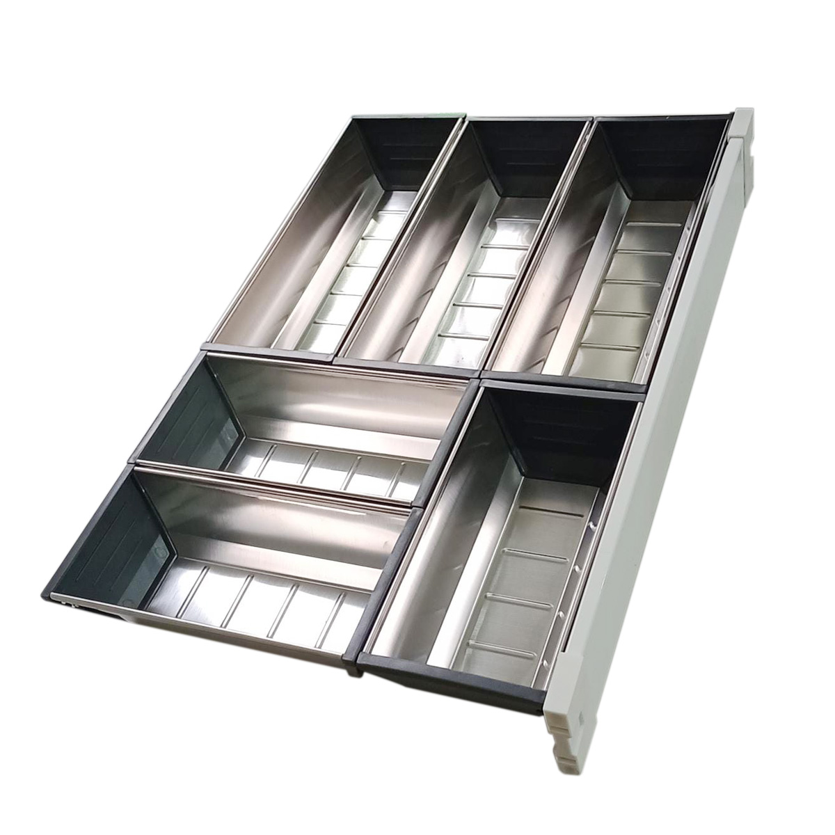 Cubiertero Inox Para Modulo De 550mm Blanco Cubiertero Inox Para Modulo De 550mm Blanco