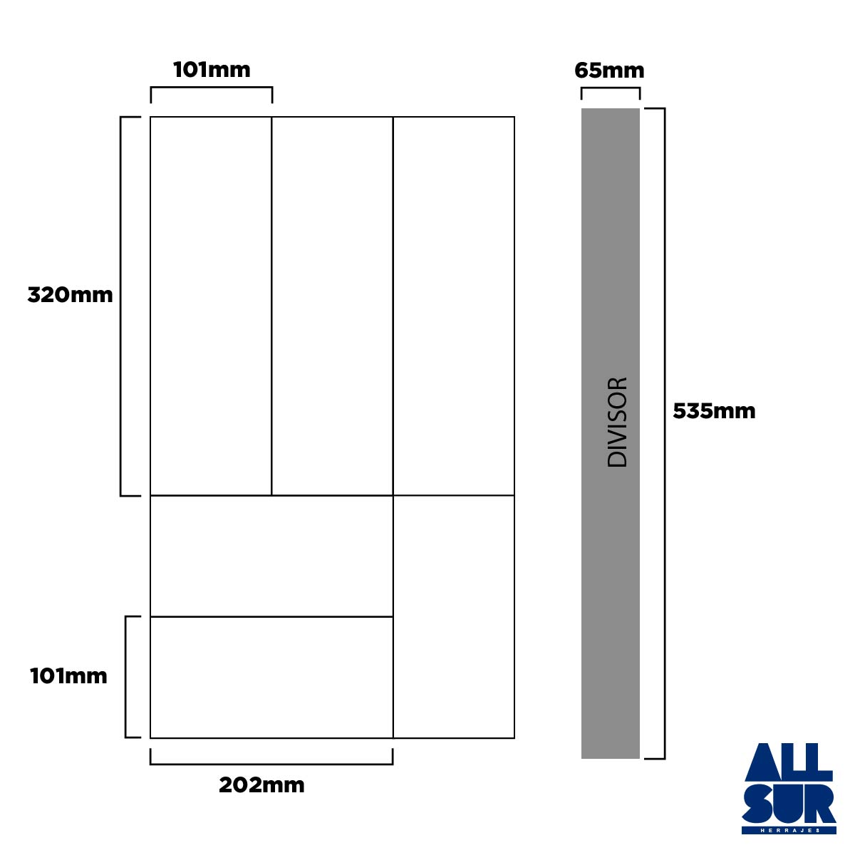 Cubiertero Inox Para Modulo De 550mm Blanco (2) Cubiertero Inox Para Modulo De 550mm Blanco (2)