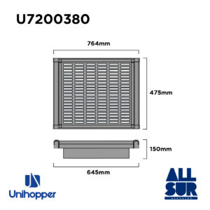 Cajon Canasto Desmontable Cierre Suave Linea Moka 600mm (2)