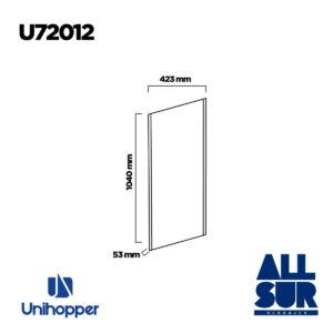 Espejo Giratorio 90 C/suave C/ Marco Alum. 53x423x1040 Moca (1)