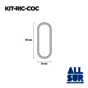 Kit Caño Oval Cromado + Soportes (2 C + 2 L) - 1 Mts (1)