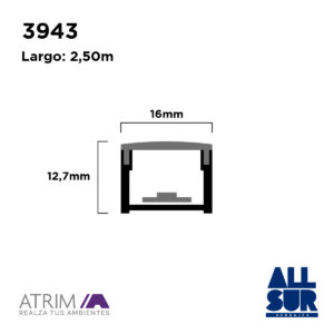 Lumiere Listello Led Simple X 2,5m Cromo Mate (2)