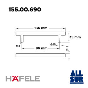 Tirador Cromo Mate 136x35mm (1)