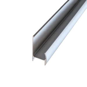 Perfil 3mts Manija J Curvo Aluminio Anodizado Melamina 18mm