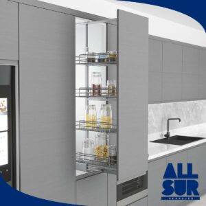 Columna Extraible 40cm - Col. Reg. 125/140cm - 4 Canastos Crom (2)