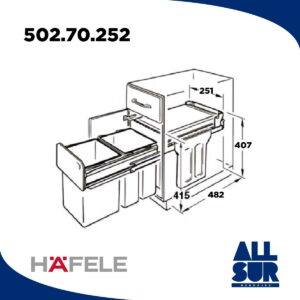 Cesto De Basura D Gris 2x15l (1)