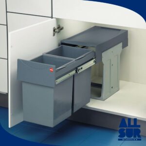 Cesto De Basura D Gris 2x15l (2)