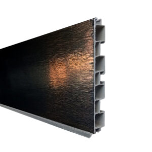 Zocalo Aluminio/pvc Con Burlete 100mmx 3mts Negro