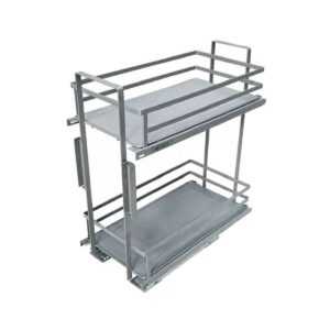 Canasto Frontal 2 Niveles Cierre Suave 400mm Bandeja Antidesliza