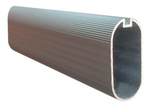 Tubo Oval Aluminio X 1.5 Mts + Soportes (1)