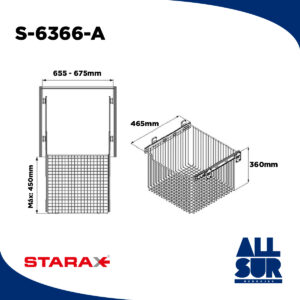 Canguro Extraib C Riel Telesc 70cm 655 - 675 X 465 X 360 Antra (1)