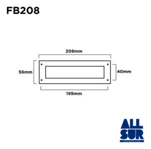 Frente Buzon Acero Inox 208 X 56mm 304l Atornillar (1)