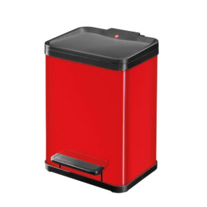 Cesto Basura A Pedal Rojo 17lts Hailo - Cierre Suave