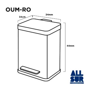 Cesto Basura A Pedal Rojo 17lts Hailo - Cierre Suave (2)