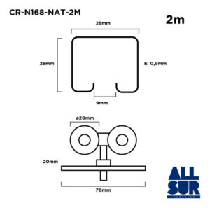 Combo Roma N168 4 Ruedas D Nylon H Nat 2mts (2)