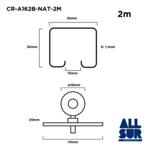 Combo Roma A162 Bis 2 Ruedas D Acero 25mm H Nat 2mts Rie (1)