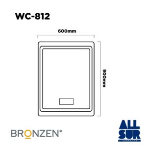 Espejo Inteligente Rectangular 600mm Ancho 900mm Alto (2)