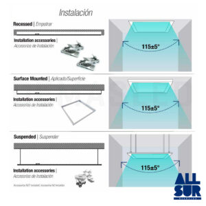 Panel Led Cuadrado De 59.5x59.5cm 40w 3800lm Frío Empotrar Ce (2)