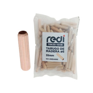 Tarugo De Madera 6 X 35mm En Bolsa - 100 Un