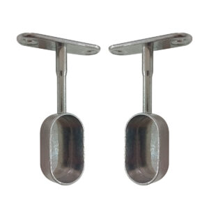 Soporte Ciego Superior P Caño Oval Niquel