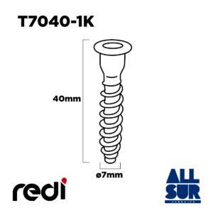 Tornillo Confirmat Pz3 - 7 X 40 - Unid (1)
