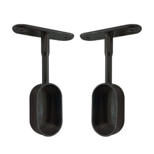 Soporte Ciego Superior P Caño Oval Negro - Unid