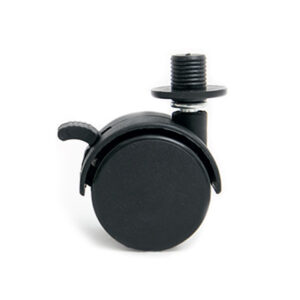 Rueda Nylon Negra 40 Con Tarugo Plastico 13 - Con Freno