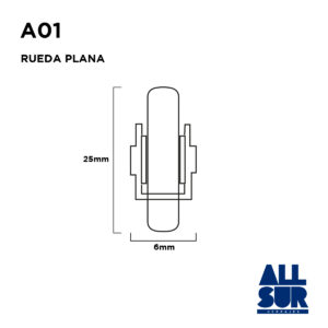 Rueda Nylon S/rul N25p (1)