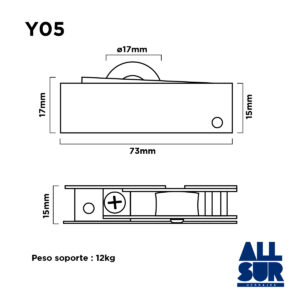 Rueda Simple Caja Chapa Linea Herrero Puerta Ventana. (1)