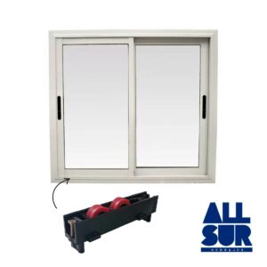 Rueda Doble Caja Plastica Novissima Puerta Ventana 40 Kg (2)