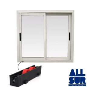 Rueda Doble Caja Plastica Rotonda Puerta Ventana (2)