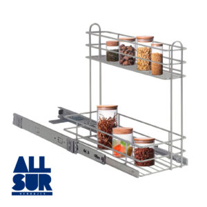 Canasto Extraible 2 Niveles 230x480x450 Cromo (2)