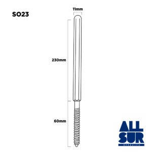 Soporte Oculto Hexagonal Zincado 23 Cm - Nacional X Unidad (1)