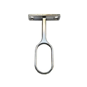 Soporte Central Niquel Para Caño Oval Placard Eurohard