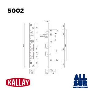Cerradura Para Perfil De Aluminio Doble Paleta (f:23x200 C:40) (1)