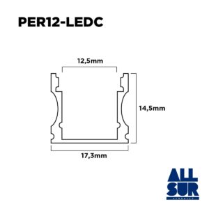 Perfil Con Led De Alum.17,3x14,5mm X 2mts - Calida (1)