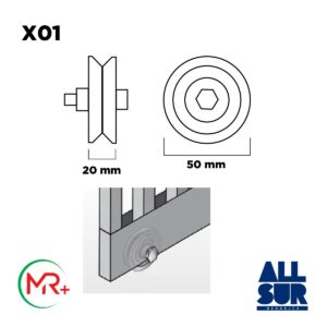 Rueda Inferior Porton Corredizo Acero Blindado 50mm 65kg (1)