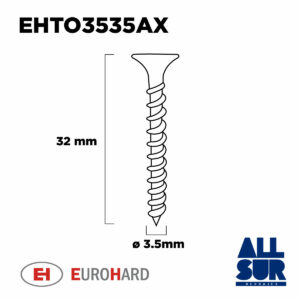 Tornillo Rosca Gr Phillips 3,5x32 Negro X 500 Unid (1)