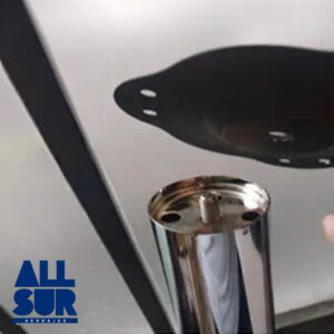 Pata 110mm Ø 60mm Para Mesa Cromada (1)