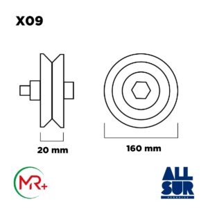 Rueda Diametro 160 Canal "y" (1)