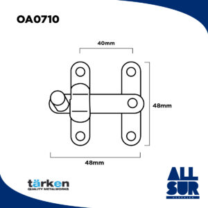 Aldaba Para Postigo Puente 48mmx48mm Hierro (1)