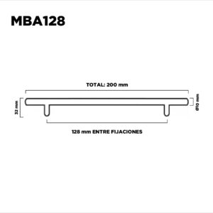 Manija Barral 128mm Acero Inoxidable (1)