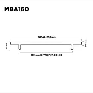 Manija Barral 160mm Acero Inoxidable (1)